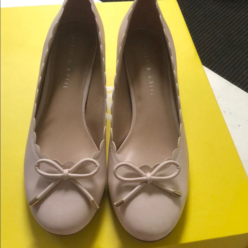 Kelly and Katie baby pink pumps.